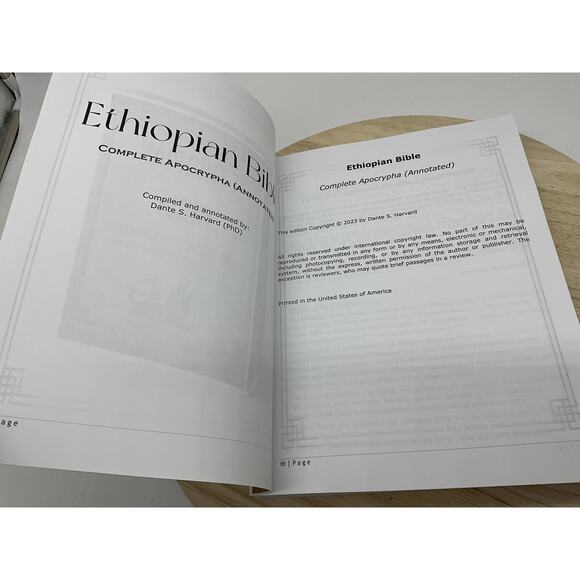 Ethiopian Bible Complete Apocrypha (Annotated) Dante S. Harvard Paperback 2023 - Picture 5 of 8